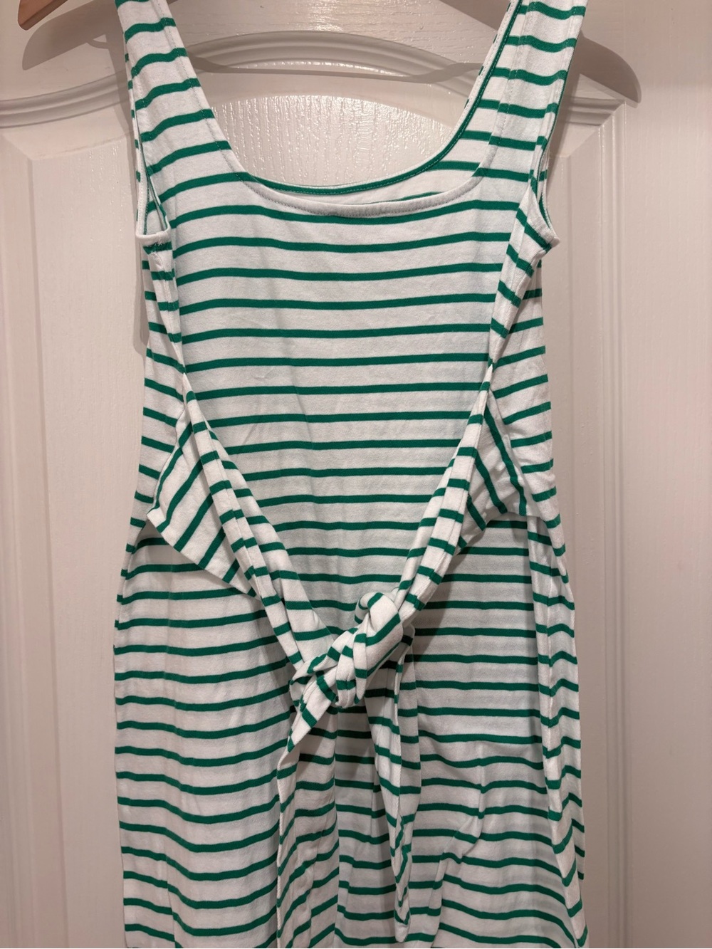 Women’s Rails green and white striped midi tank dress w/tie size M - Picture 5 of 7